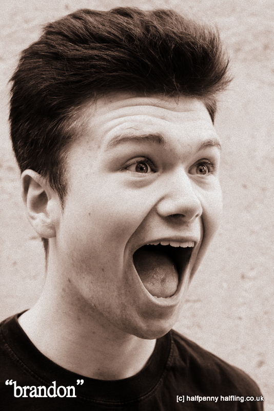 Brandon during expression excercise